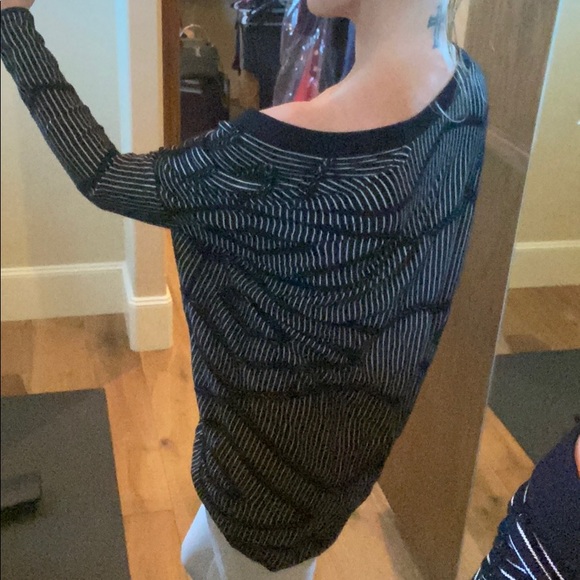 Josie Natori Black & White Cardigan Sweater XS - Picture 3 of 8